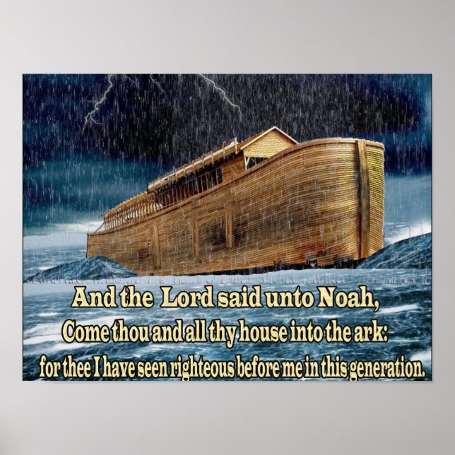 Noahs Christliche Printplakate mit Schrift Poster (Vorne)