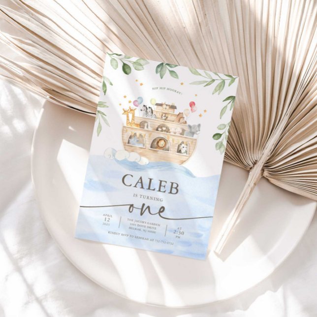 Noahs erste Geburtstagseinladung Einladung (Von Creator hochgeladen)