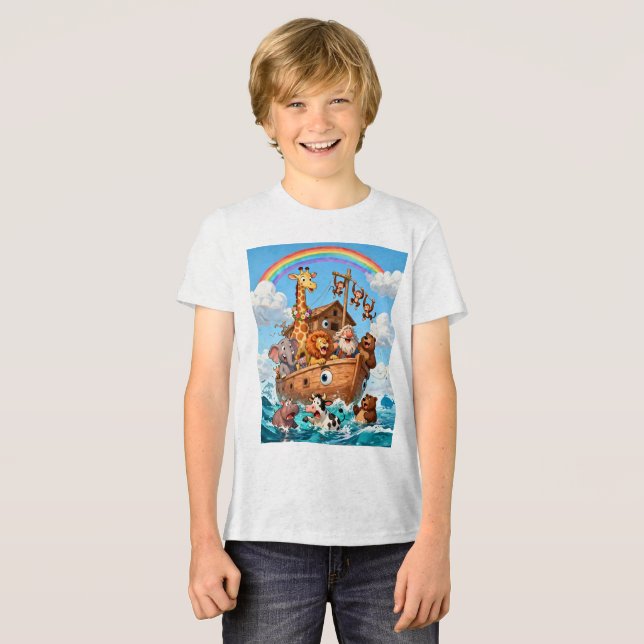 Noahs großes Arche-Abenteuer - 2. Tri-Blend Shirt (Vorderseite voll)