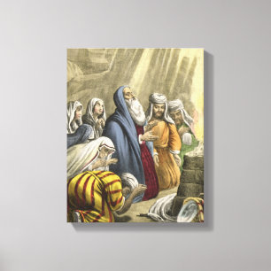 Noahs Opfer auf dem Verlassen der Arche, von einer Leinwanddruck