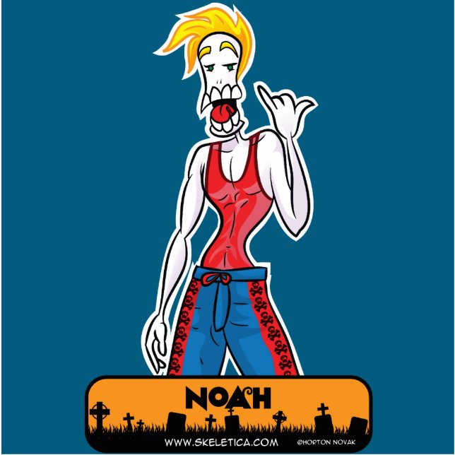 Noahs Skulptur - Skekletica.com - webcomic Fotoskulptur Magnet (Vorne)