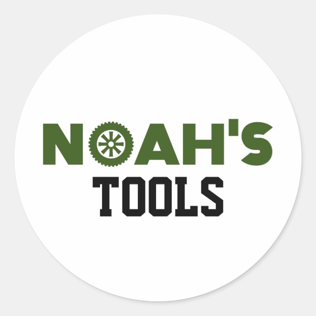 Noah's Tools Classic Round Sticker (Vorderseite)