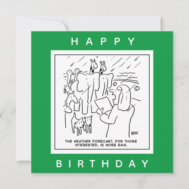 Noahs Wettervorhersage für die Arche. Theologisch Karte (Vorderseite)