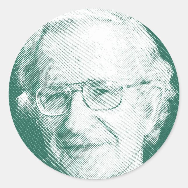 noam chomsky 2 runder aufkleber (Vorderseite)
