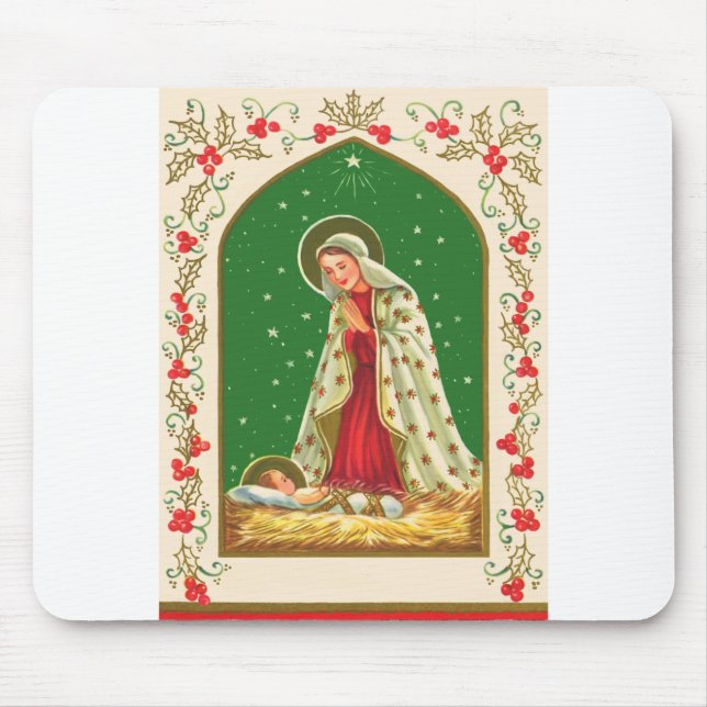 NOB165 Mary und Baby Jesus.tif Mousepad (Vorne)