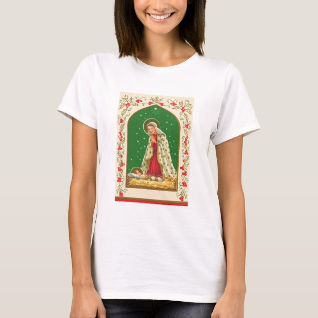 NOB165 Mary und Baby Jesus.tif T-Shirt (Vorderseite)