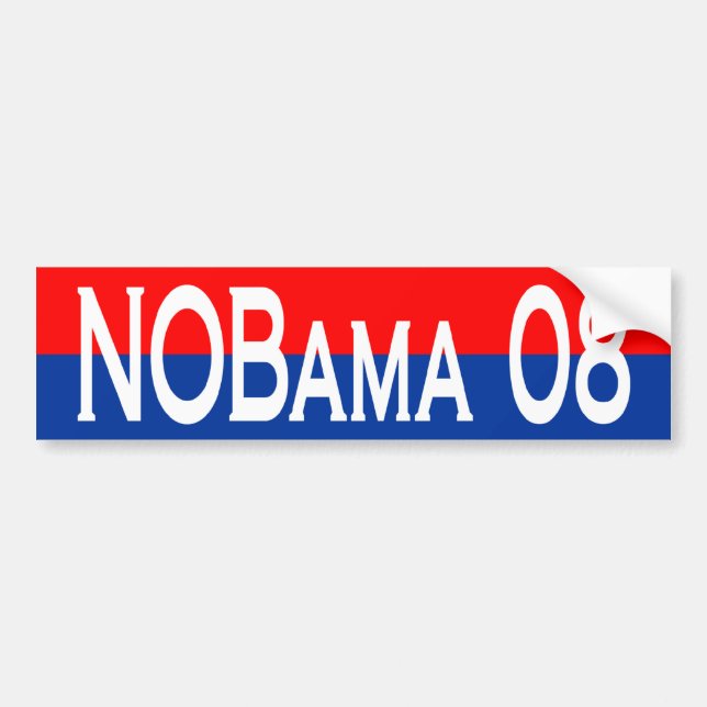 NoBama 08 Autoaufkleber (Vorne)
