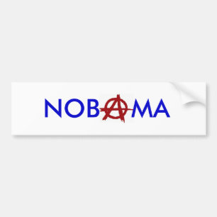 "Nobama" Anarchie Autoaufkleber