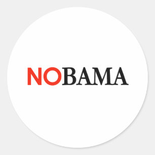 NOBAMA/ANTI-OBAMA - besonders angefertigt Runder Aufkleber