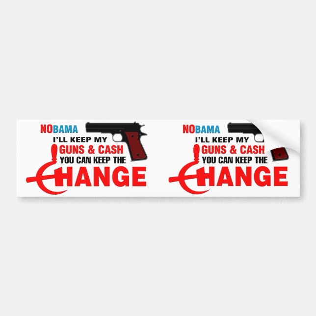 Nobama - behalten Sie die Änderung! Autoaufkleber (Vorne)