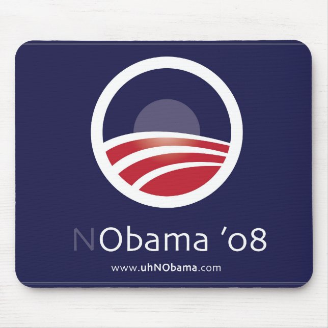NObama für Mausunterlage Präsidenten-08 Wahl Mousepad (Vorne)