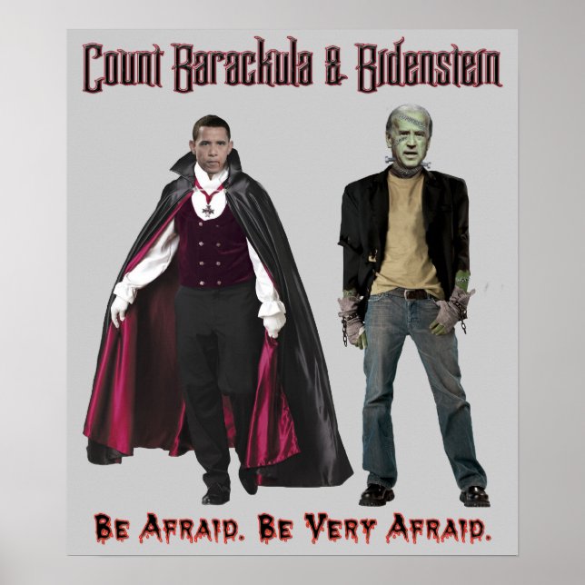 Nobama Halloween - Barackula & Bidenstein Poster (Vorne)