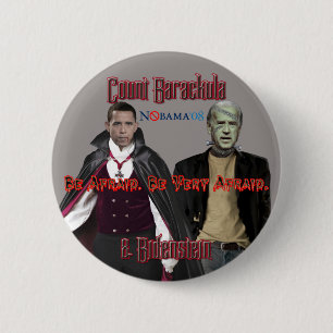 Nobama Halloween-Barackula u. Biden Knopf Button
