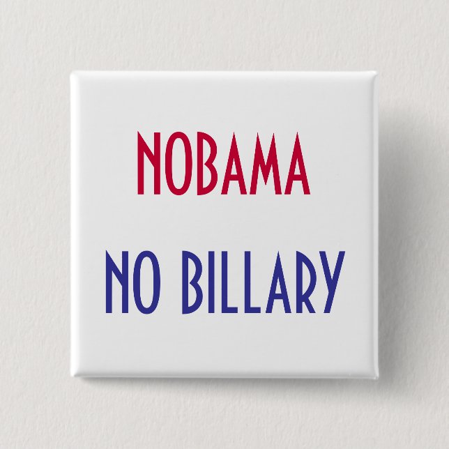 NOBAMA, KEIN BILLARY Knopf Button (Vorderseite)