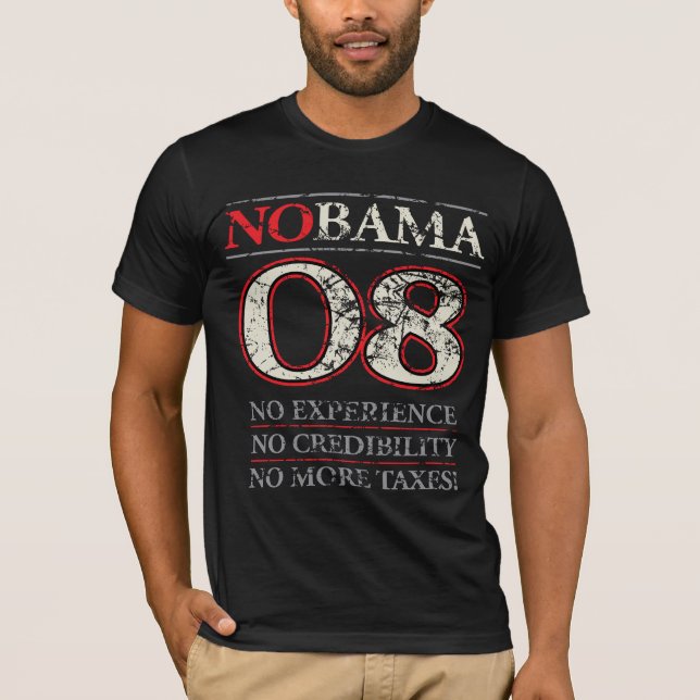 NOBAMA oder KEIN OBAMA '08 T-Shirt (Vorderseite)