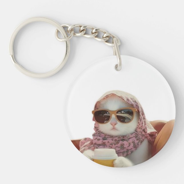 Nobelkatze Schlüsselanhänger (Vorderseite)
