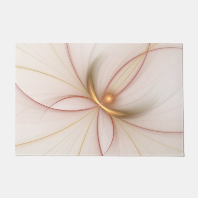 Nobelkupfer und Gold Abstrakt Moderne Fraktal Kuns Fußmatte (Vorderseite)