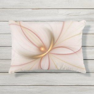 Nobelkupfer und Gold Abstrakt Moderne Fraktal Kuns Kissen Für Draußen