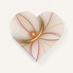 Nobelkupfer und Gold Abstrakt Moderne Fraktal Kuns Notizbuch