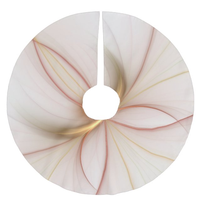 Nobelkupfer und Gold Abstrakt Moderne Fraktal Kuns Polyester Weihnachtsbaumdecke (Vorderseite)