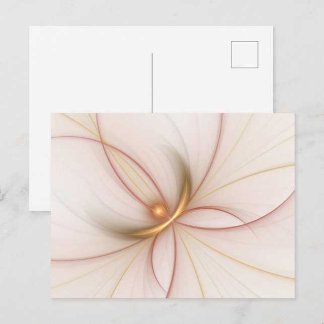 Nobelkupfer und Gold Abstrakt Moderne Fraktal Kuns Postkarte (Vorne/Hinten)