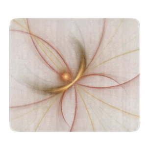 Nobelkupfer und Gold Abstrakt Moderne Fraktal Kuns Schneidebrett