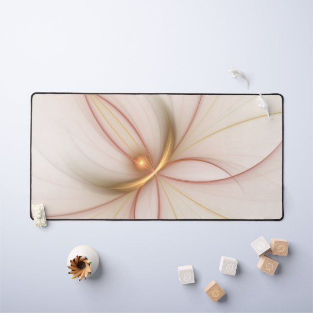 Nobelkupfer und Gold Abstrakt Moderne Fraktal Kuns Schreibtischunterlage (Kindertisch)