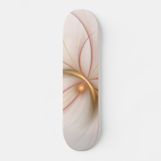 Nobelkupfer und Gold Abstrakt Moderne Fraktal Kuns Skateboard (Vorderseite)