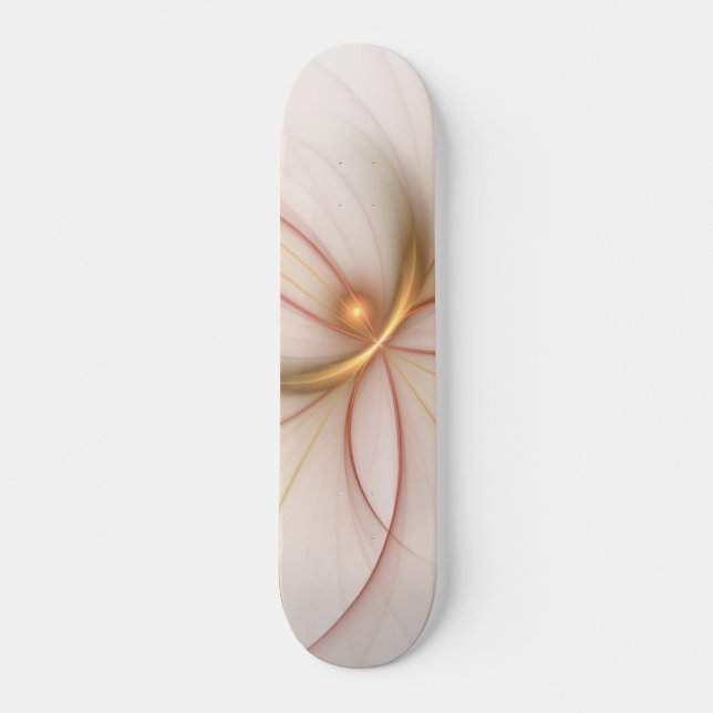 Nobelkupfer und Gold Abstrakt Moderne Fraktal Kuns Skateboard (Vorne)