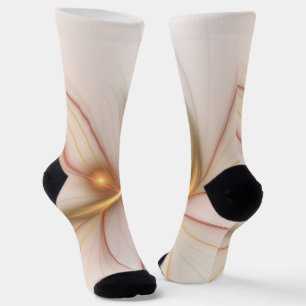 Nobelkupfer und Gold Abstrakt Moderne Fraktal Kuns Socken