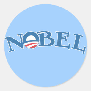 Nobelpreis Obama Runder Aufkleber