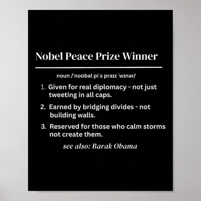 Nobelpreisträger Definition Oma Vs Trump  Poster (Vorne)