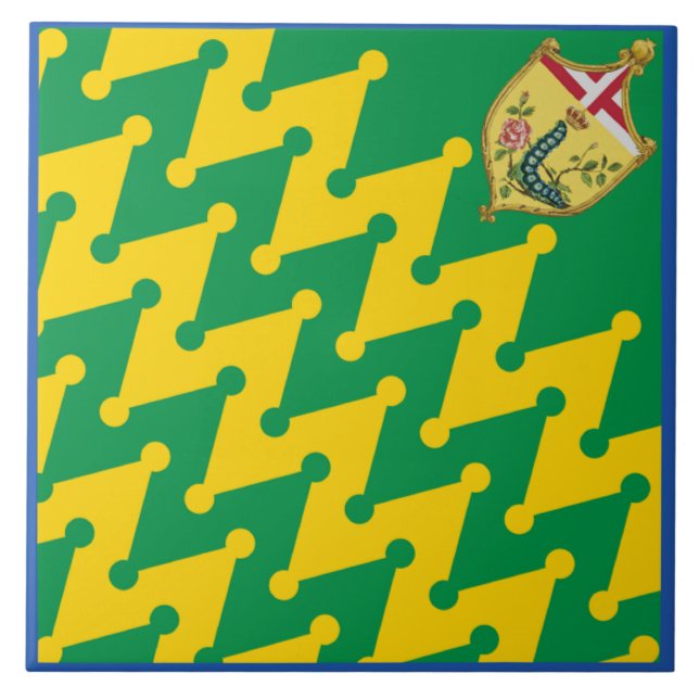 Nobile Contrada del Bruco (Raupe) Palio Fliese (Vorderseite)