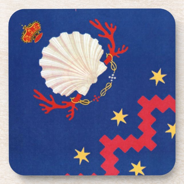 Nobile Contrada del Nicchio (Seashell) Palio Getränkeuntersetzer (Vorderseite)