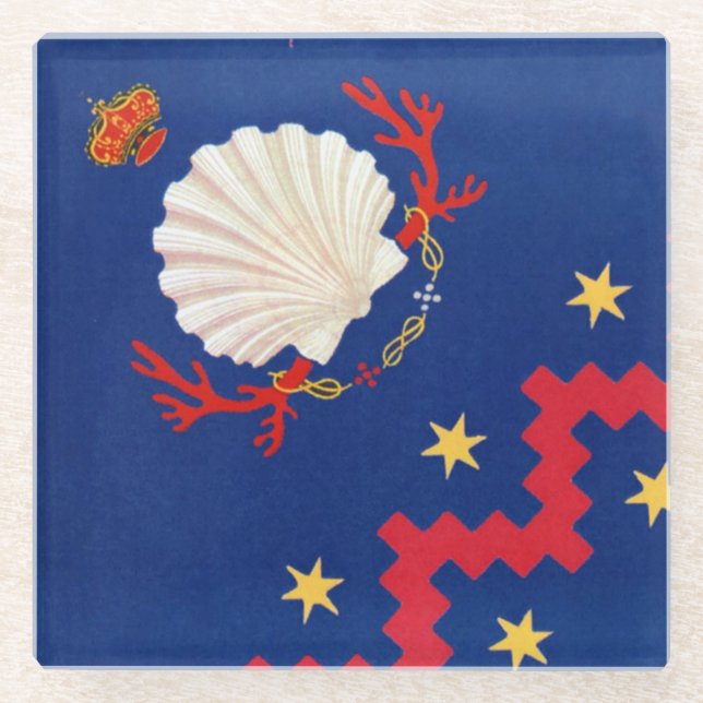 Nobile Contrada del Nicchio (Seashell) Palio Glasuntersetzer (Vorderseite)