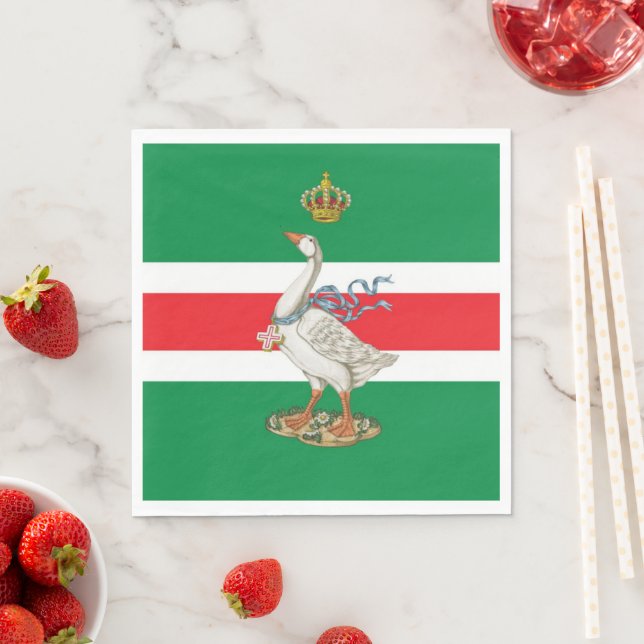 Nobile Contrada dell'Oca (Gänse) Palio Serviette (Beispiel)