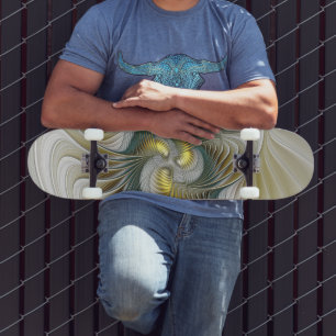 Nobile Golden Aquamarine Abstrakte Fantasie Frakta Skateboard