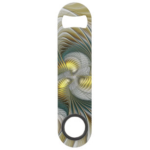 Nobile Golden Aquamarine Abstrakte Fantasie Frakta Speed Flaschenöffner