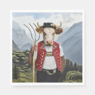 Noble Beasts - Dandy Cow Serviette