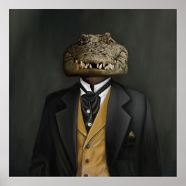 Noble Beasts - Dandy Crocodile Poster