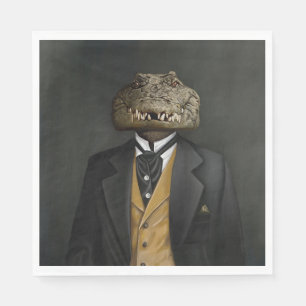Noble Beasts - Dandy Crocodile  Serviette