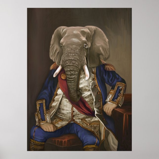 Noble Beasts - Dandy Elephant Poster (Vorne)