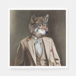 Noble Beasts - Dandy Wolf Serviette