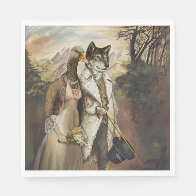 Noble Beasts - Wolf in Sheep's Clothing  Serviette (Vorderseite)