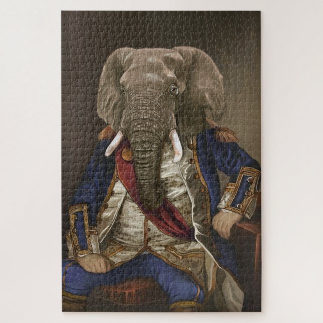 Noble Bestien - Dandy Elephant Poster Puzzle (Vertikal)