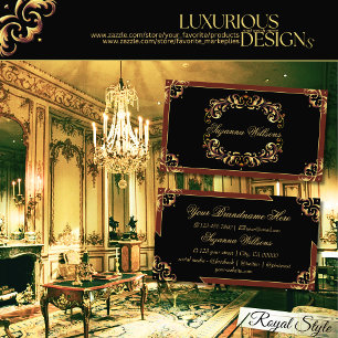 Noble Black Brown Gold beeindruckend und Luxus Visitenkarte