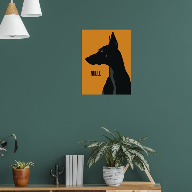 Noble Black Doberman Poster (Wohnzimmer 1)