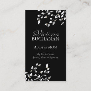 Noble Blumenmama-Karte Telefonnummerkarte