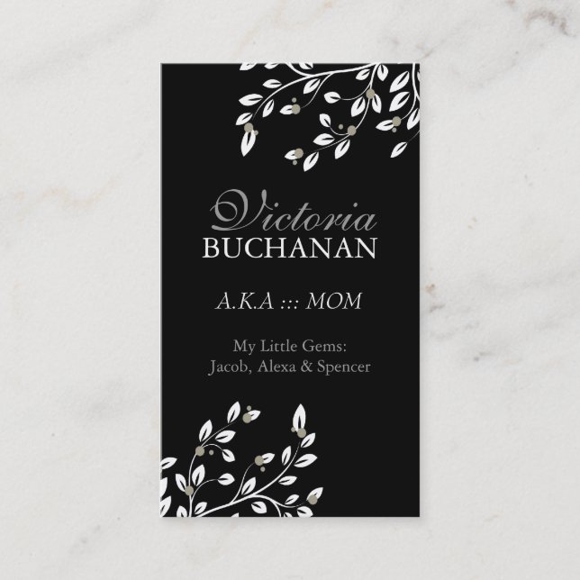 Noble Blumenmama-Karte Telefonnummerkarte (Vorderseite)