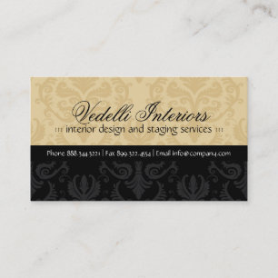 Noble Damast-Designer-Visitenkarte Visitenkarte